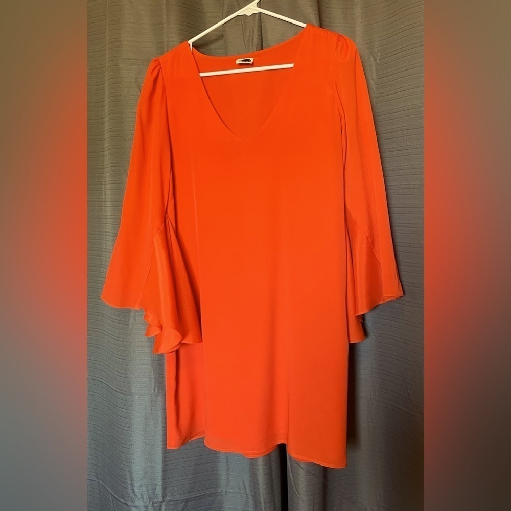 YT orange bell sleeve dress. Made in 🇺🇸